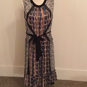 BCBG multi print dress size M